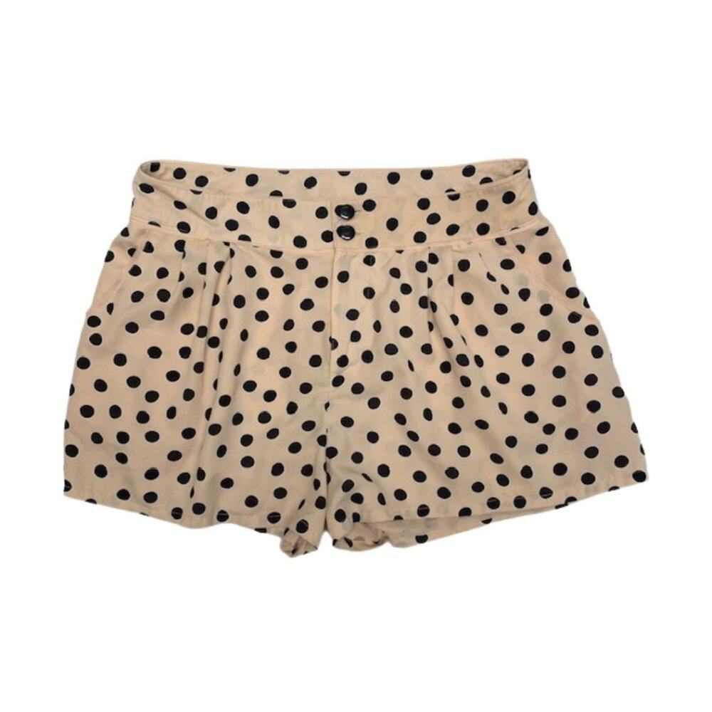 DIVIDED Polka Dot Pink Black Lined Shorts | 10